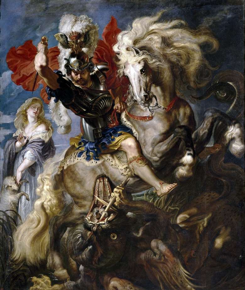 Описание картины Питера Рубенса «Святой Георгий и дракон»