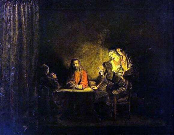 Описание картины Рембрандта «Христос в Эммаусе»