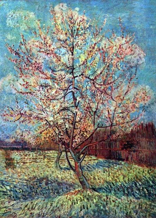 Описание картины Винсента Ван Гога «Персиковое дерево в цвету»