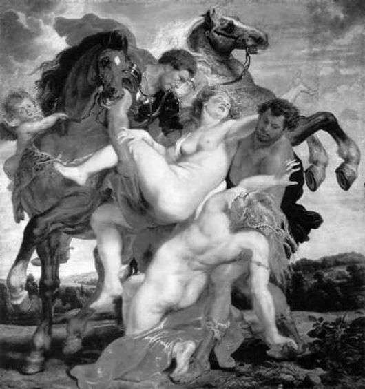 Описание картины Питера Рубенса «Похищение дочерей Левкиппа»
