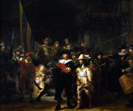 Описание картины Рембрандта «Ночной дозор» 