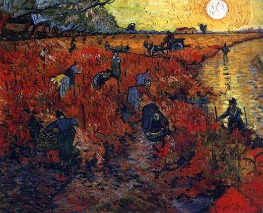 Описание картины Винсента Ван Гога «Красные виноградники в Арле»