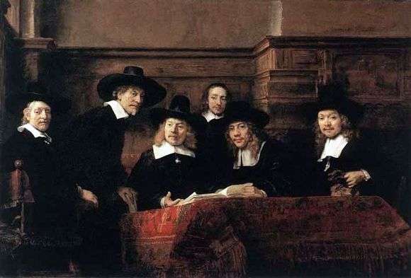 Описание картины Рембрандта Харменса ван Рейна «Синдики»