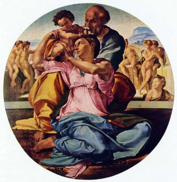 Описание картины Микеланджело Буанарроти «Мадонна Дони»
