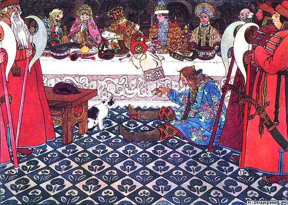 Описание иллюстрации Ивана Билибина «Пир у князя Гвидона»