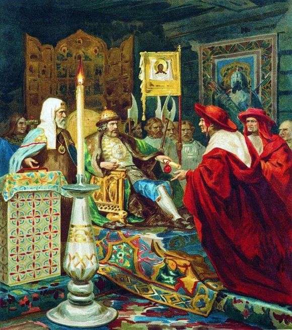 Описание картины Генриха Семирадского «Александр Невский принимает папских легатов»