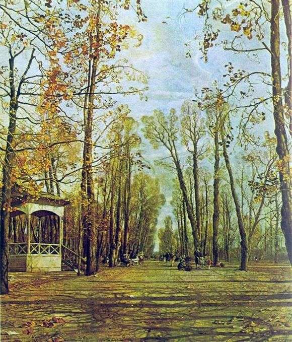 Описание картины Исаака Бродского «Летний сад осенью»