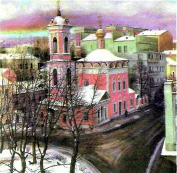 Описание картины Татьяны Назаренко «Церковь вознесения на улице Нежданова»