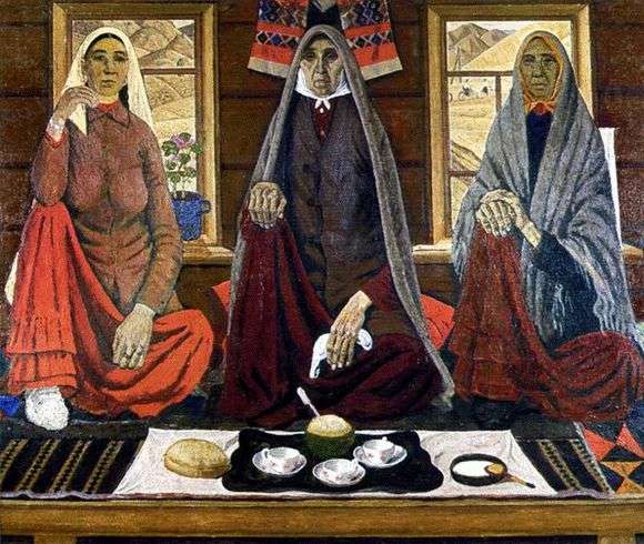 Описание картины Ахмата Лутфуллина «Три женщины»