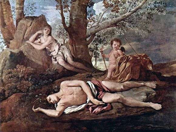 Описание картины Николы Пуссена «Нарцисс и эхо»