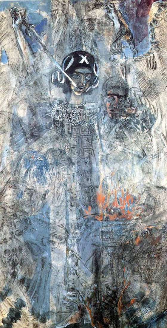 Описание картины Михаила Александровича Врубеля «Видение пророка Иезекииля (1906)»