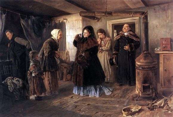Описание картины Константина Маковского «Посещение бедных»