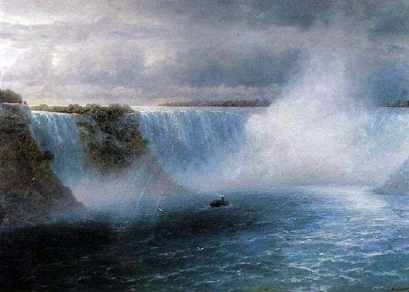 Описание картины Ивана Айвазовского «Ниагарский водопад»
