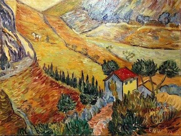 Описание картины Винсента Ван Гога «Пейзаж с домом и пахарем»