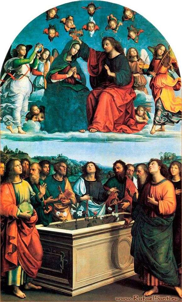Описание картины Рафаэля Санти «Коронование Марии»