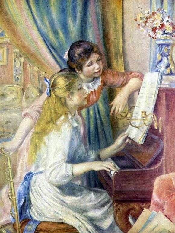 Описание картины Пьера Огюста Ренуара «Девушки за фортепиано»