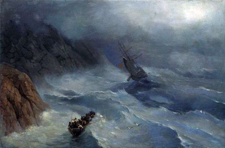 Описание картины Ивана Айвазовского «Бушующее море»