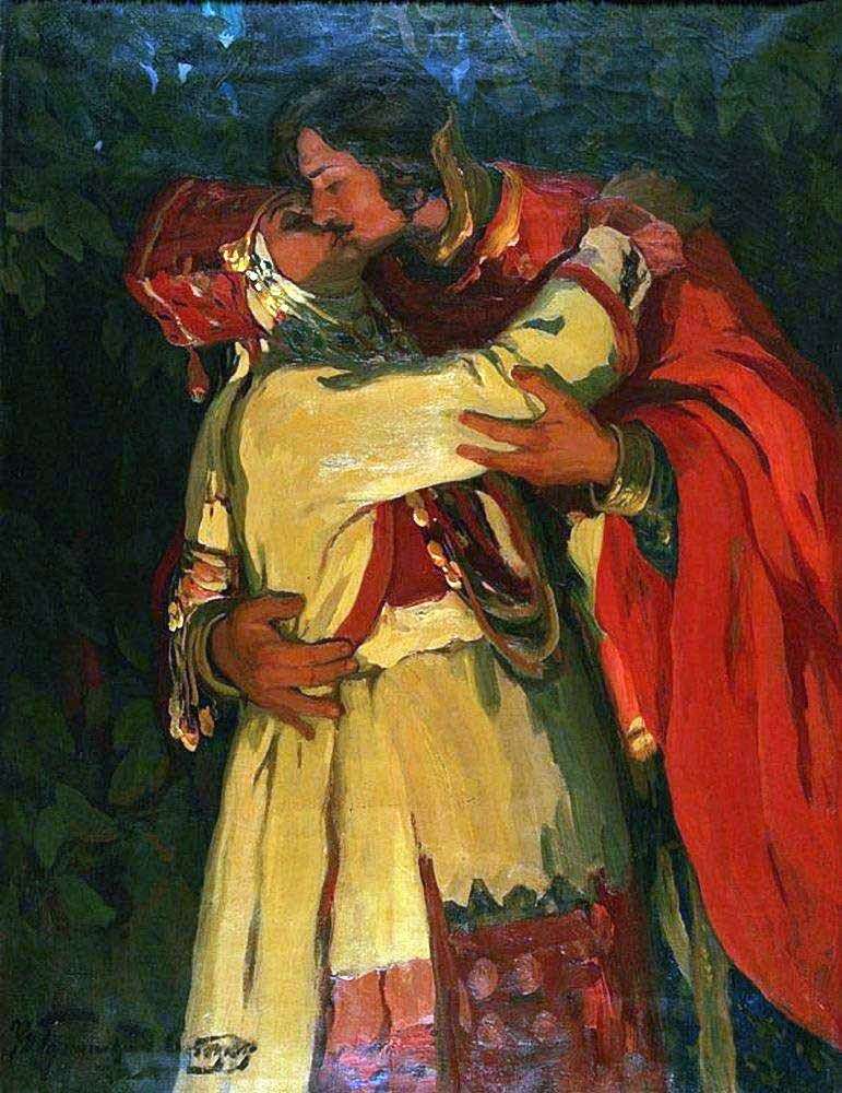 Описание картины Ивана Горюшкина Сорокопудова «Поцелуй»