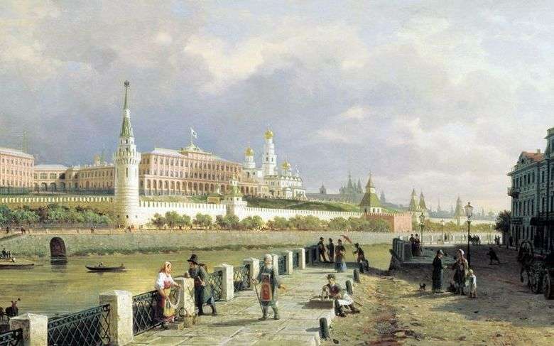 Описание картины Петра Верещагина «Вид Московского кремля»