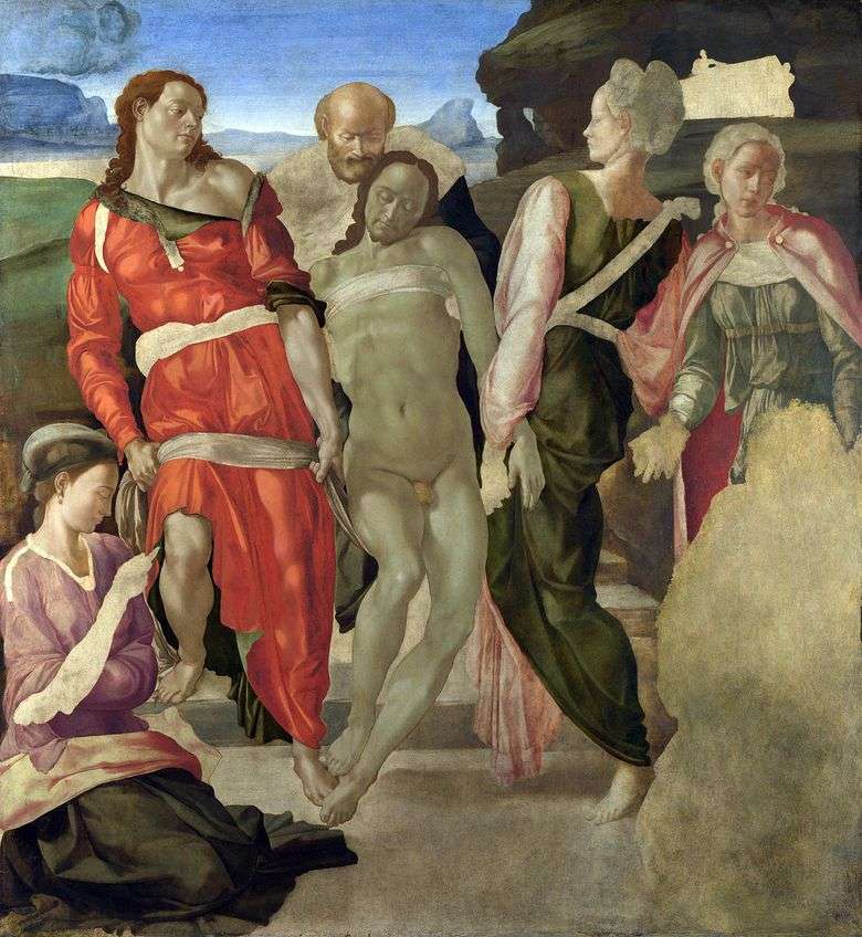 Описание картины Микеланджело «Снятие с креста»