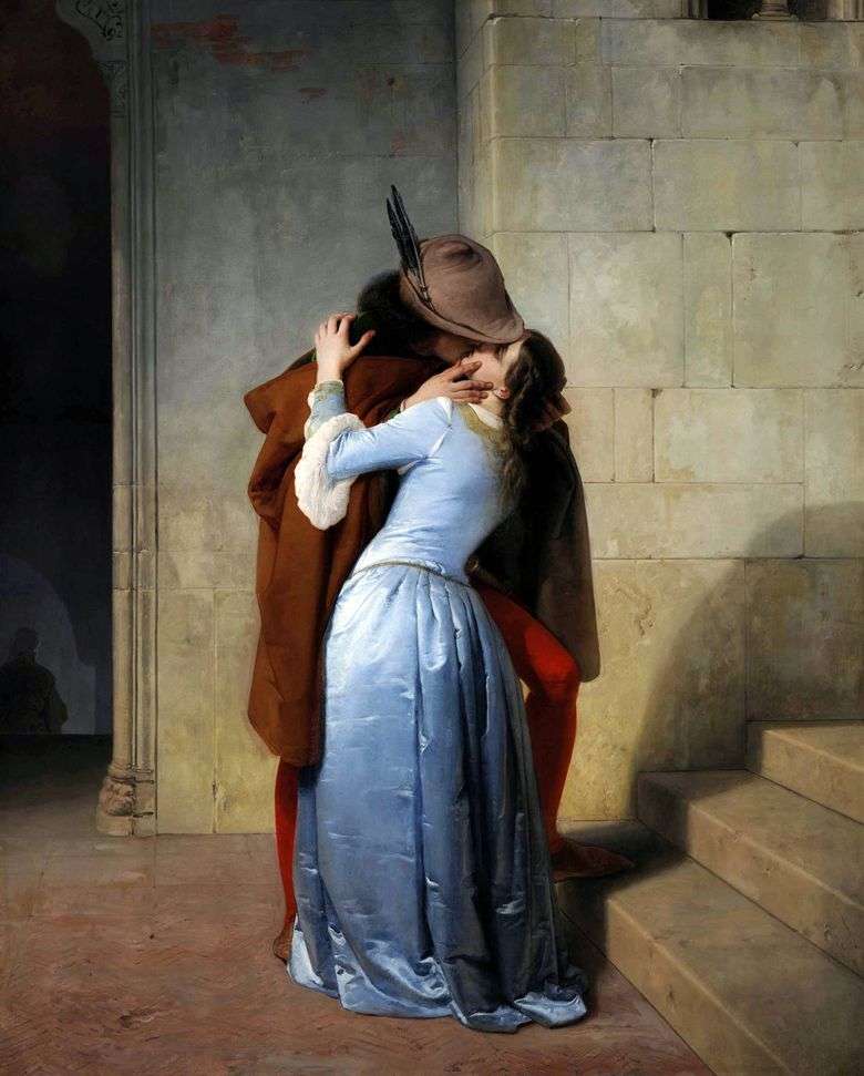 Описание картины Франческо Хайеса «Поцелуй»