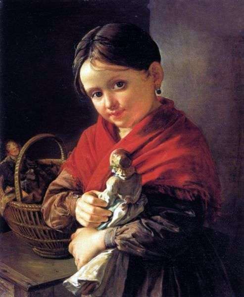Описание картины Василия Тропинина «Девочка с куклой»