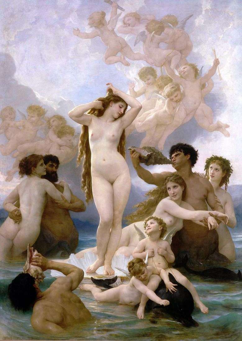 Описание картины Вильяма Бугро «Рождение Венеры»