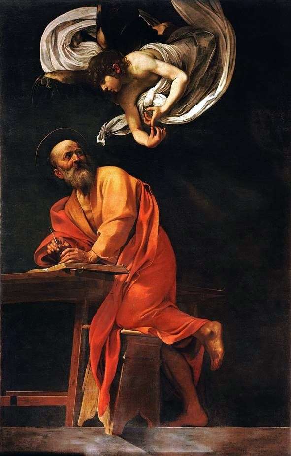 Описание картины Микеланджело Меризи да Караваджо «Святой Матфей и ангел»