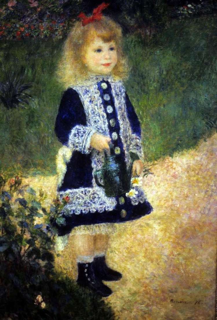 Описание картины Пьера Огюста Ренуара «Девочка с лейкой»