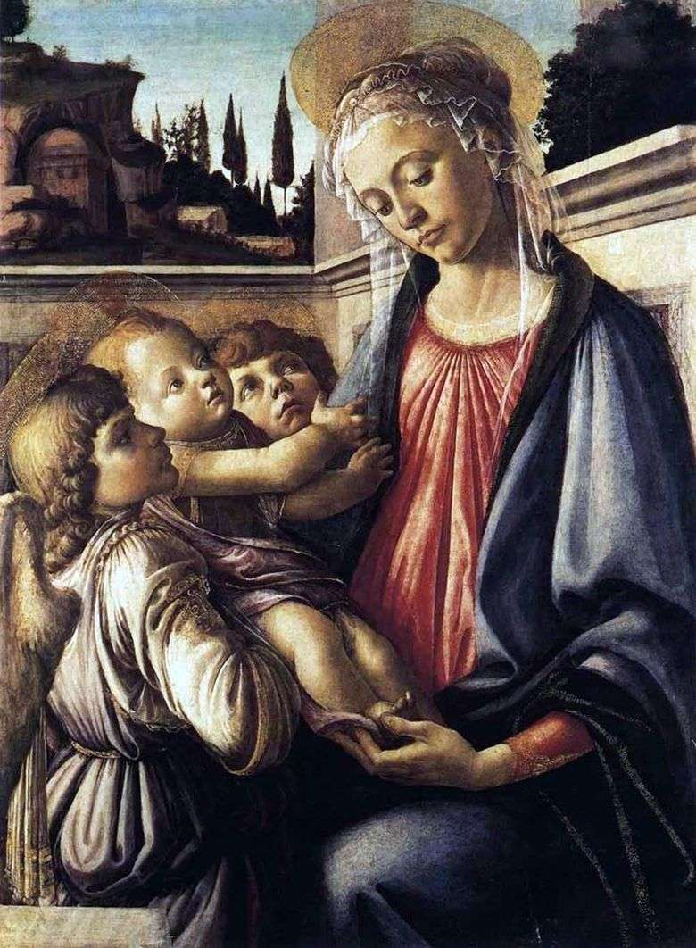 Описание картины Сандро Боттичелли «Мадонна с младенцем и ангелами»