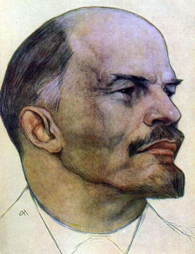 Описание картины Николая Андреева «В. И. Ленин»