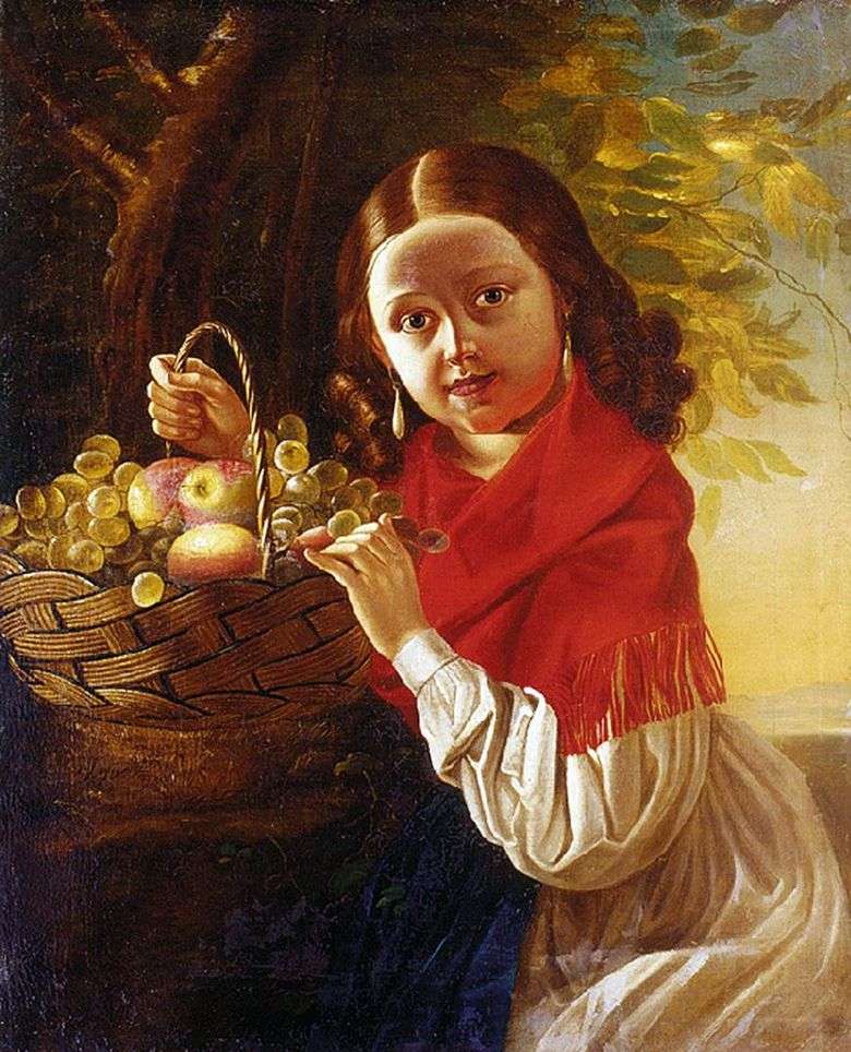 Описание картины Ивана Хруцкого «Девочка с фруктами»