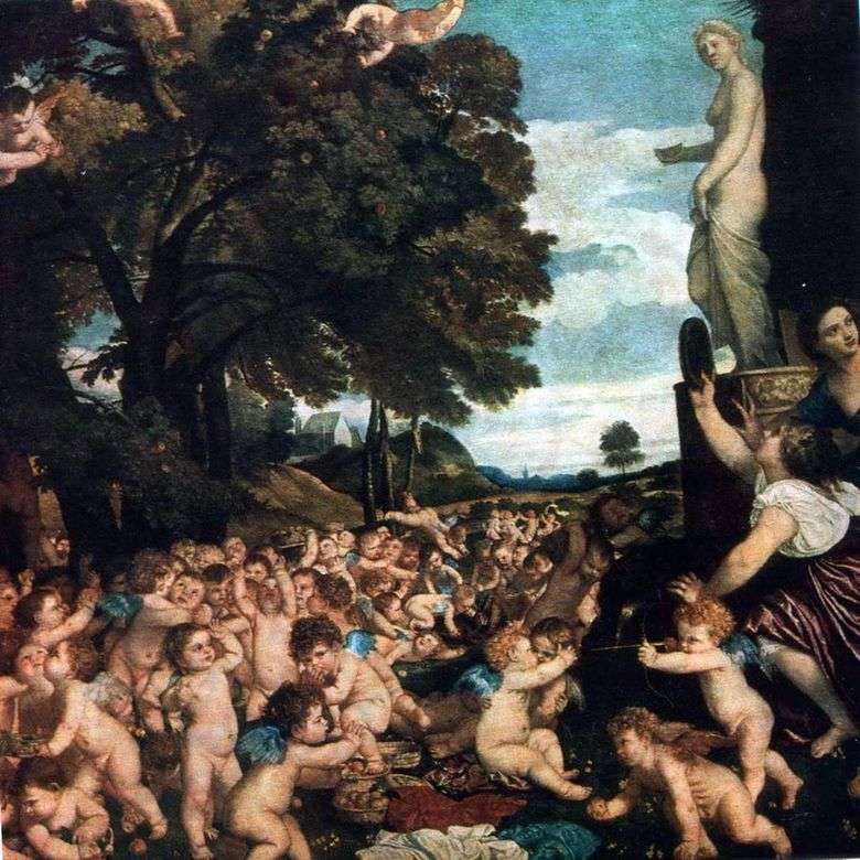 Описание картины Тициана Вечеллио «Праздник Венеры»