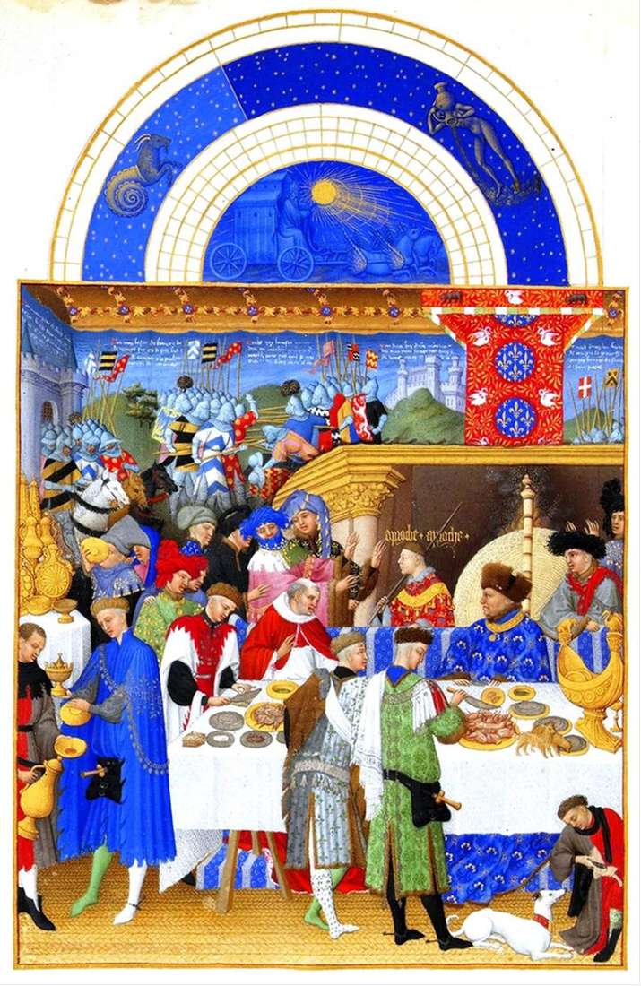 Описание картины Братьев Лимбург «великолепный часослов герцога Беррийского»