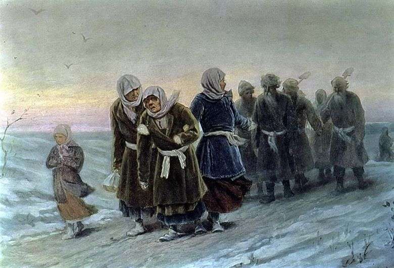 Описание картины Василия Перова «Возвращение крестьян с похорон зимою»