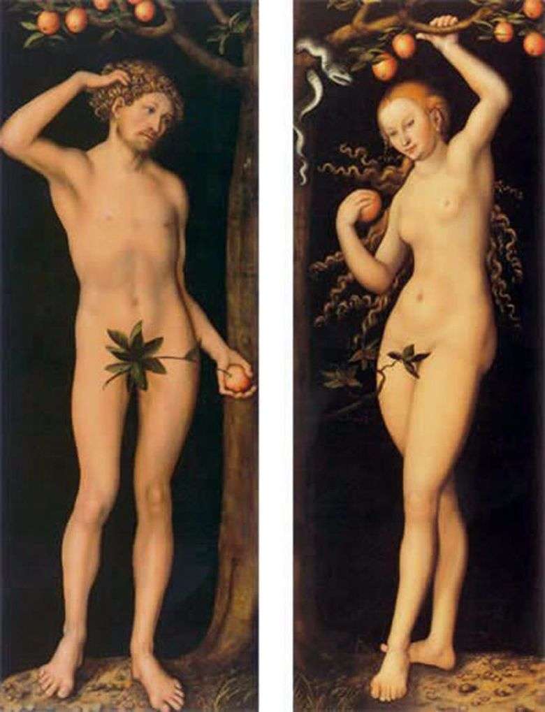 Описание картины Лукаса Кранаха Старшего «Адам и Ева»