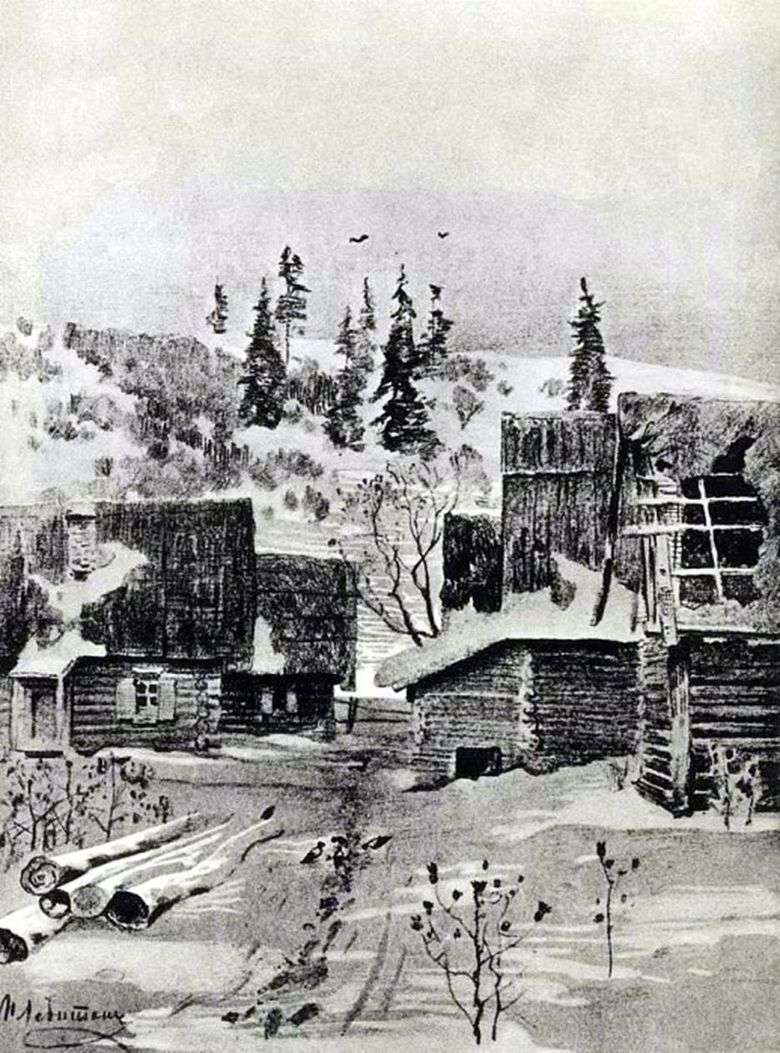 Описание рисунка Исаака Левитана «Поселок» (1884)