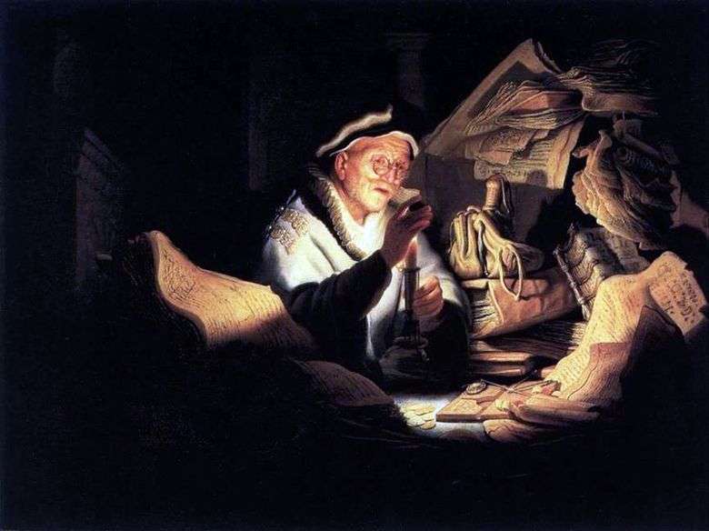 Описание картины Рембранта Харменса ван Рейна «Притча о богаче»