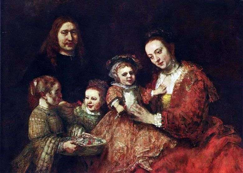 Описание картины Рембранта Харменса ван Рейна «Семейный портрет»