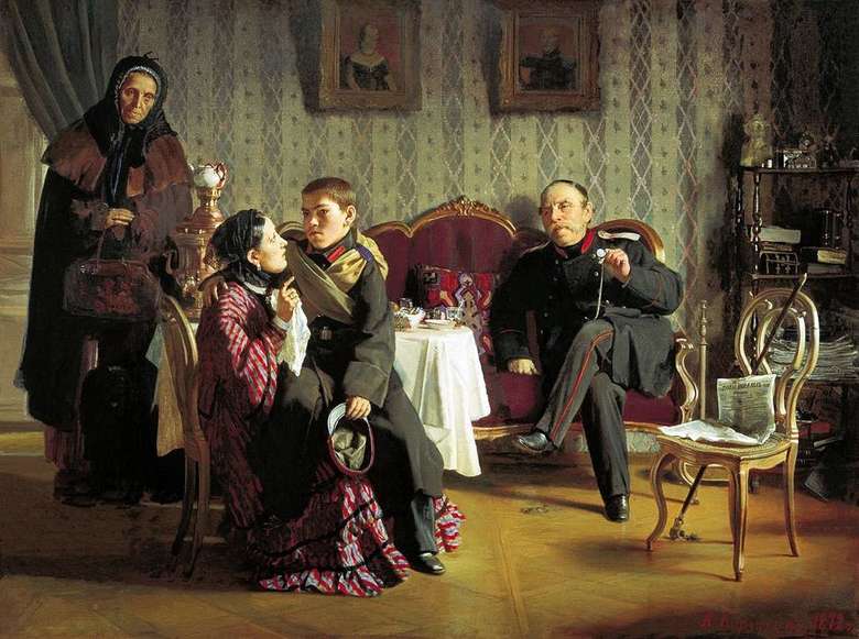 Описание картины Алексея Корзухина «Разлука» (1872)