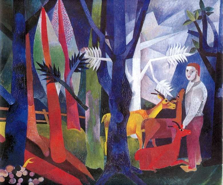 Описание картины Генриха Кампендонка «В лесу»