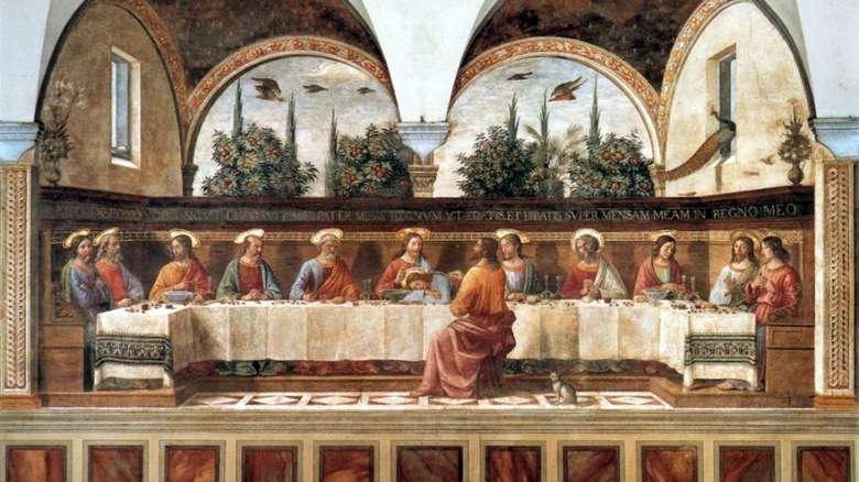 Описание фрески Доменико Гирландайо «Тайная Вечерня»
