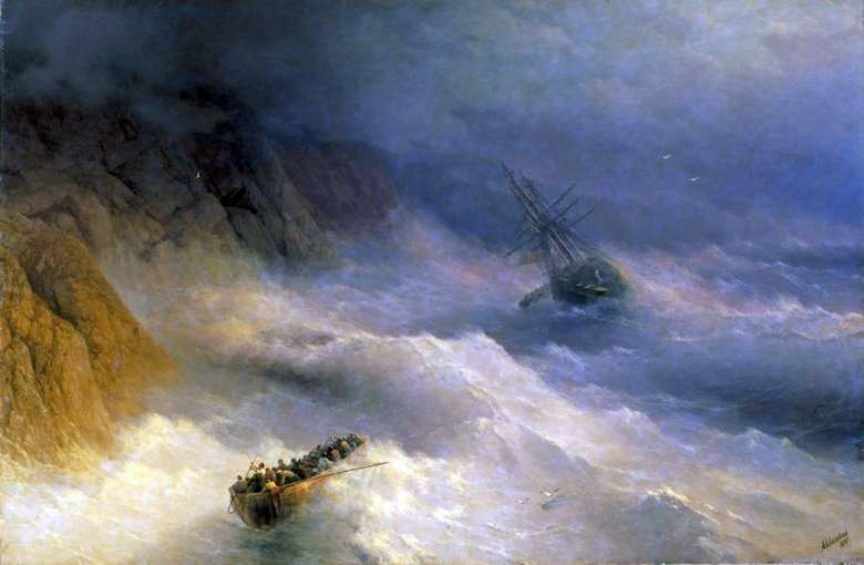 Описание картины Ивана Айвазовского «Буря у мыса Айя»