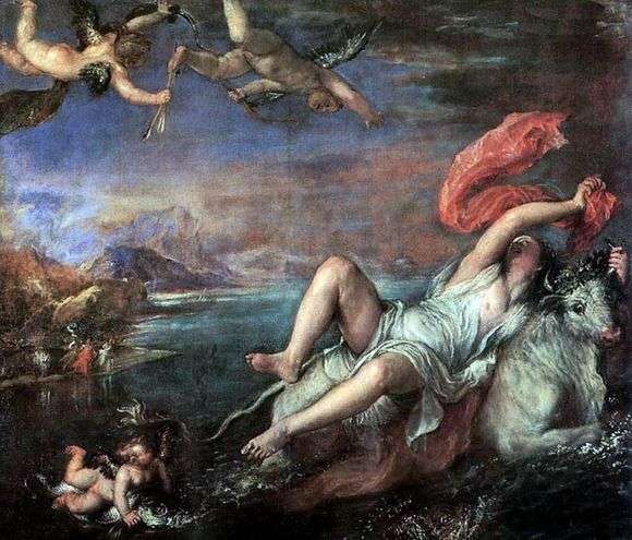 Описание картины Тициана Вечеллио «Похищение Европы»