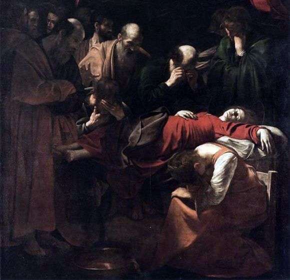 Описание картины Микеланджело Меризи да Караваджо «Смерть Марии»