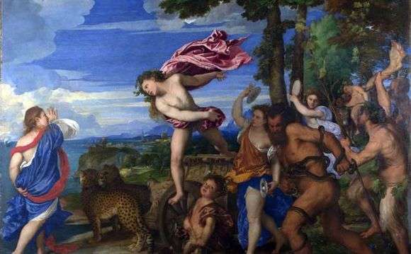 Описание картины Тициана Вечеллио «Вакх и Ариадна»
