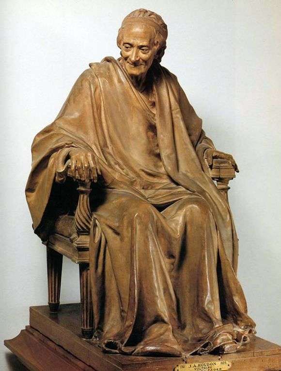 Описание скульптуры Жана Гудона «Вольтер»