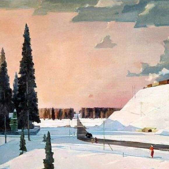 Описание картины Георгия Нисского «Февраль. Подмосковье»