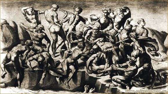Описание картины Микеланджело Буанарроти «Битва при Кашине»