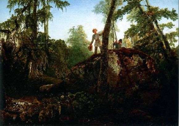 Описание картины Алексея Саврасова «Камень в лесу у разлива»